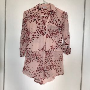 Candie’s: Button-down Cherry Blossom Blouse